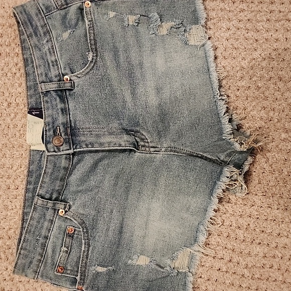 Distressed Denim Shorts - Picture 1 of 6